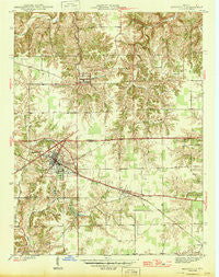 Batesville Indiana Historical topographic map, 1:24000 scale, 7.5 X 7.5 Minute, Year 1946
