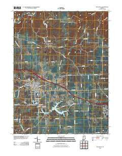 Batesville Indiana Historical topographic map, 1:24000 scale, 7.5 X 7.5 Minute, Year 2010