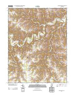 Bear Branch Indiana Historical topographic map, 1:24000 scale, 7.5 X 7.5 Minute, Year 2013