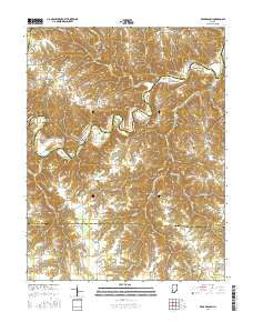 Bear Branch Indiana Current topographic map, 1:24000 scale, 7.5 X 7.5 Minute, Year 2016