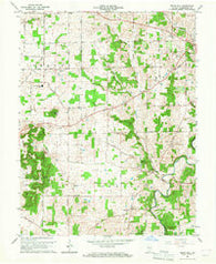 Becks Mill Indiana Historical topographic map, 1:24000 scale, 7.5 X 7.5 Minute, Year 1966
