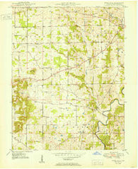Becks Mill Indiana Historical topographic map, 1:24000 scale, 7.5 X 7.5 Minute, Year 1950