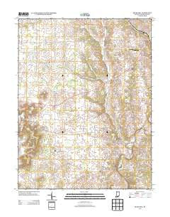Becks Mill Indiana Historical topographic map, 1:24000 scale, 7.5 X 7.5 Minute, Year 2013