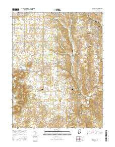 Becks Mill Indiana Current topographic map, 1:24000 scale, 7.5 X 7.5 Minute, Year 2016