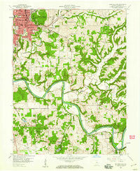 Bedford East Indiana Historical topographic map, 1:24000 scale, 7.5 X 7.5 Minute, Year 1958