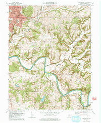 Bedford East Indiana Historical topographic map, 1:24000 scale, 7.5 X 7.5 Minute, Year 1978