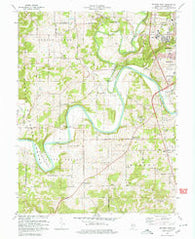 Bedford West Indiana Historical topographic map, 1:24000 scale, 7.5 X 7.5 Minute, Year 1979