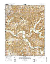 Bedford East Indiana Current topographic map, 1:24000 scale, 7.5 X 7.5 Minute, Year 2016