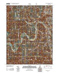 Bedford West Indiana Historical topographic map, 1:24000 scale, 7.5 X 7.5 Minute, Year 2011