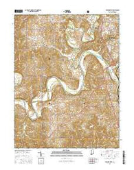Bedford West Indiana Current topographic map, 1:24000 scale, 7.5 X 7.5 Minute, Year 2016