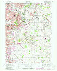 Beech Grove Indiana Historical topographic map, 1:24000 scale, 7.5 X 7.5 Minute, Year 1967