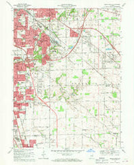 Beech Grove Indiana Historical topographic map, 1:24000 scale, 7.5 X 7.5 Minute, Year 1967