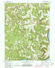 Beechwood Indiana Historical topographic map, 1:24000 scale, 7.5 X 7.5 Minute, Year 1970