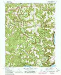 Beechwood Indiana Historical topographic map, 1:24000 scale, 7.5 X 7.5 Minute, Year 1970
