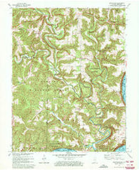 Beechwood Indiana Historical topographic map, 1:24000 scale, 7.5 X 7.5 Minute, Year 1970