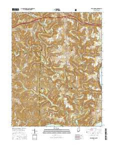 Beechwood Indiana Current topographic map, 1:24000 scale, 7.5 X 7.5 Minute, Year 2016