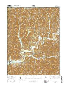 Belmont Indiana Current topographic map, 1:24000 scale, 7.5 X 7.5 Minute, Year 2016