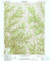 Bennington Indiana Historical topographic map, 1:24000 scale, 7.5 X 7.5 Minute, Year 1971