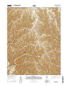 Bennington Indiana Current topographic map, 1:24000 scale, 7.5 X 7.5 Minute, Year 2016