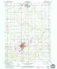Berne Indiana Historical topographic map, 1:24000 scale, 7.5 X 7.5 Minute, Year 1962