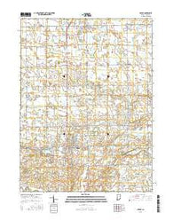 Berne Indiana Current topographic map, 1:24000 scale, 7.5 X 7.5 Minute, Year 2016