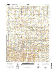 Berne Indiana Current topographic map, 1:24000 scale, 7.5 X 7.5 Minute, Year 2016