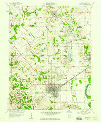 Bicknell Indiana Historical topographic map, 1:24000 scale, 7.5 X 7.5 Minute, Year 1958