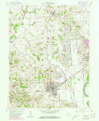 Bicknell Indiana Historical topographic map, 1:24000 scale, 7.5 X 7.5 Minute, Year 1958