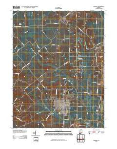 Bicknell Indiana Historical topographic map, 1:24000 scale, 7.5 X 7.5 Minute, Year 2010