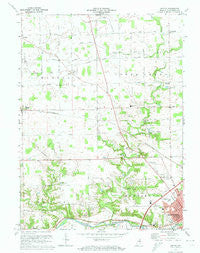 Bippus Indiana Historical topographic map, 1:24000 scale, 7.5 X 7.5 Minute, Year 1972