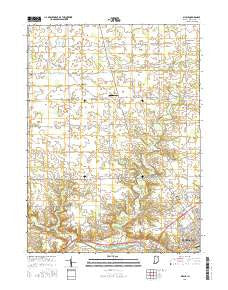 Bippus Indiana Current topographic map, 1:24000 scale, 7.5 X 7.5 Minute, Year 2016