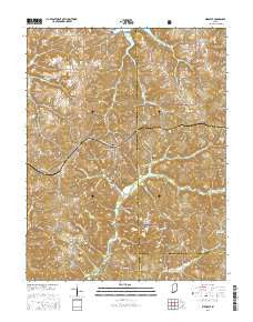 Birdseye Indiana Current topographic map, 1:24000 scale, 7.5 X 7.5 Minute, Year 2016