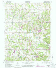 Blocher Indiana Historical topographic map, 1:24000 scale, 7.5 X 7.5 Minute, Year 1968