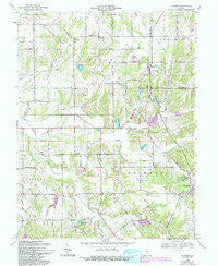 Blocher Indiana Historical topographic map, 1:24000 scale, 7.5 X 7.5 Minute, Year 1968