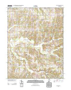 Blocher Indiana Historical topographic map, 1:24000 scale, 7.5 X 7.5 Minute, Year 2013