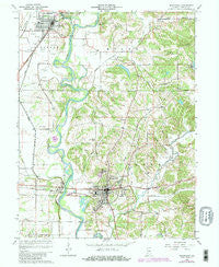 Bloomfield Indiana Historical topographic map, 1:24000 scale, 7.5 X 7.5 Minute, Year 1966