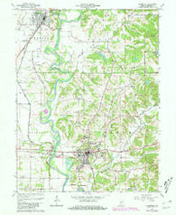 Bloomfield Indiana Historical topographic map, 1:24000 scale, 7.5 X 7.5 Minute, Year 1966
