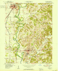 Bloomfield Indiana Historical topographic map, 1:24000 scale, 7.5 X 7.5 Minute, Year 1951