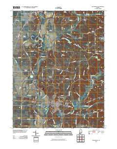 Bloomfield Indiana Historical topographic map, 1:24000 scale, 7.5 X 7.5 Minute, Year 2010