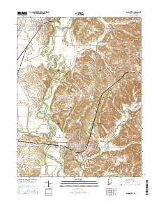 Bloomfield Indiana Current topographic map, 1:24000 scale, 7.5 X 7.5 Minute, Year 2016