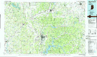 Bloomington Indiana Historical topographic map, 1:100000 scale, 30 X 60 Minute, Year 1986