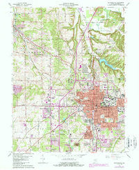 Bloomington Indiana Historical topographic map, 1:24000 scale, 7.5 X 7.5 Minute, Year 1966