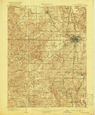 Bloomington Indiana Historical topographic map, 1:62500 scale, 15 X 15 Minute, Year 1910