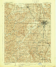 Bloomington Indiana Historical topographic map, 1:62500 scale, 15 X 15 Minute, Year 1910