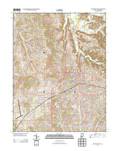 Bloomington Indiana Historical topographic map, 1:24000 scale, 7.5 X 7.5 Minute, Year 2013