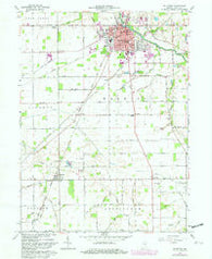Bluffton Indiana Historical topographic map, 1:24000 scale, 7.5 X 7.5 Minute, Year 1962