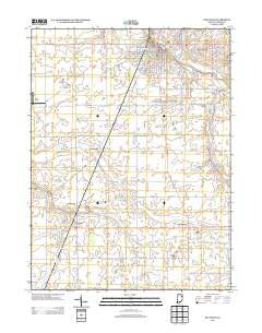 Bluffton Indiana Historical topographic map, 1:24000 scale, 7.5 X 7.5 Minute, Year 2013