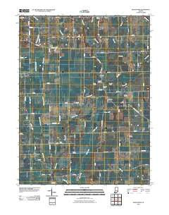 Boggstown Indiana Historical topographic map, 1:24000 scale, 7.5 X 7.5 Minute, Year 2010