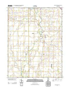 Boggstown Indiana Historical topographic map, 1:24000 scale, 7.5 X 7.5 Minute, Year 2013