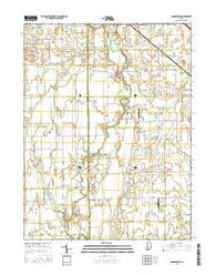 Boggstown Indiana Current topographic map, 1:24000 scale, 7.5 X 7.5 Minute, Year 2016